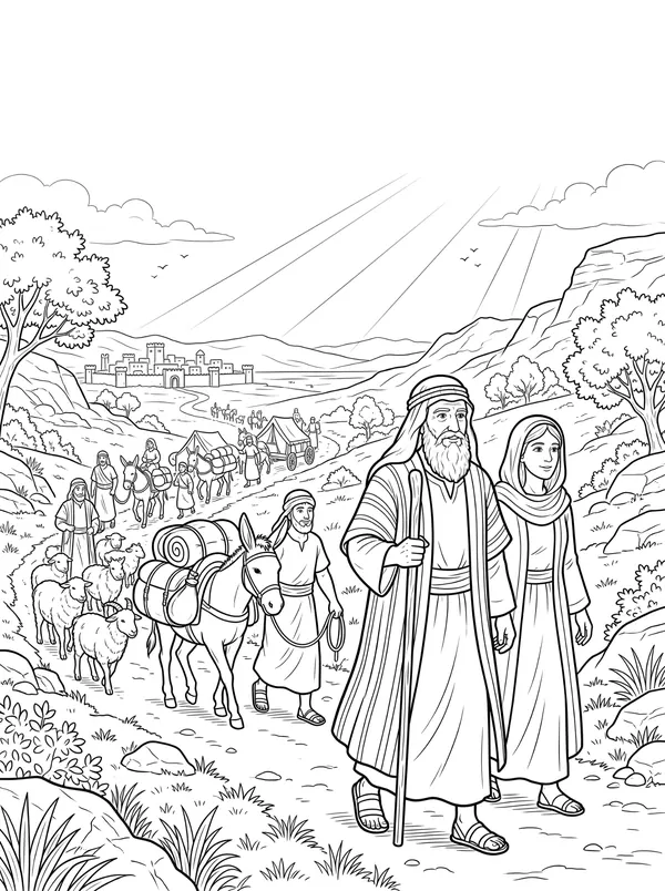 Heroes of Faith Bible coloring page for kids (Hebrews 11)