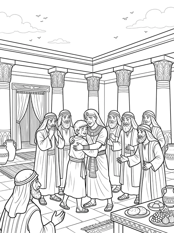 I Am Joseph Bible coloring page for kids (Genesis 45:1–15)