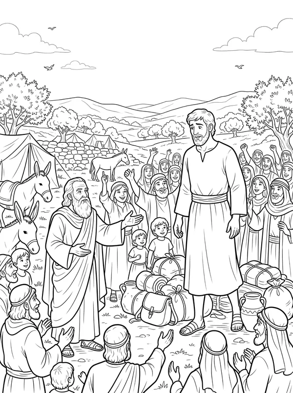Israel Asks for a King Bible coloring page for kids (1 Samuel 8:4–22)
