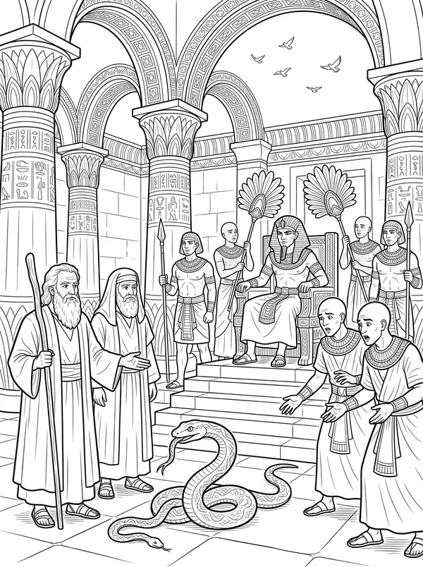 Let My People Go Bible coloring page for kids (Exodus 5:1–7:13)