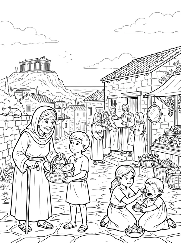 Love Is Patient and Kind Bible coloring page for kids (1 Corinthians 13)