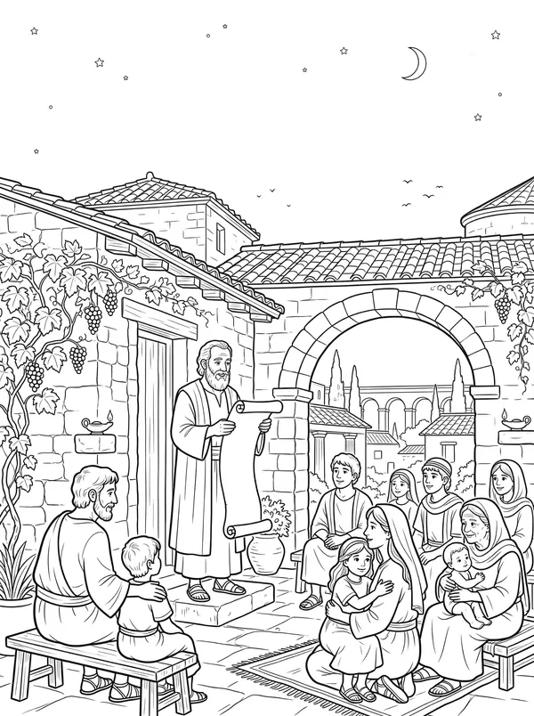 Nothing Can Separate Us Bible coloring page for kids (Romans 8:28–39)