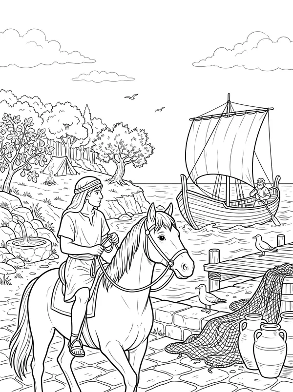 Taming the Tongue Bible coloring page for kids (James 3:1–12)